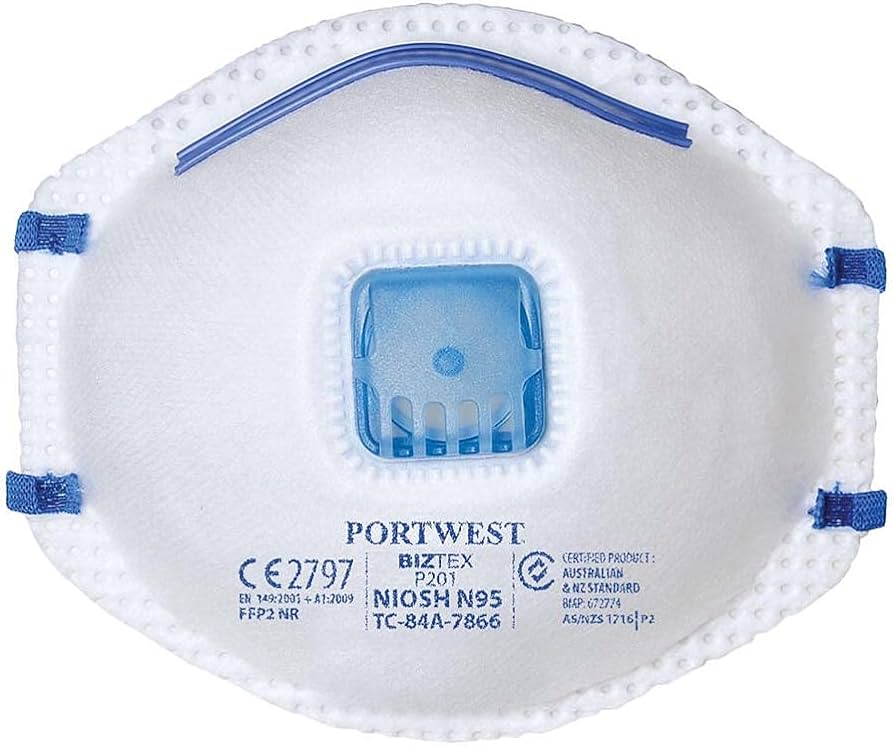 Mascherina Portwest FFP2 con valvola Conf. 10Pz - Cod: P201