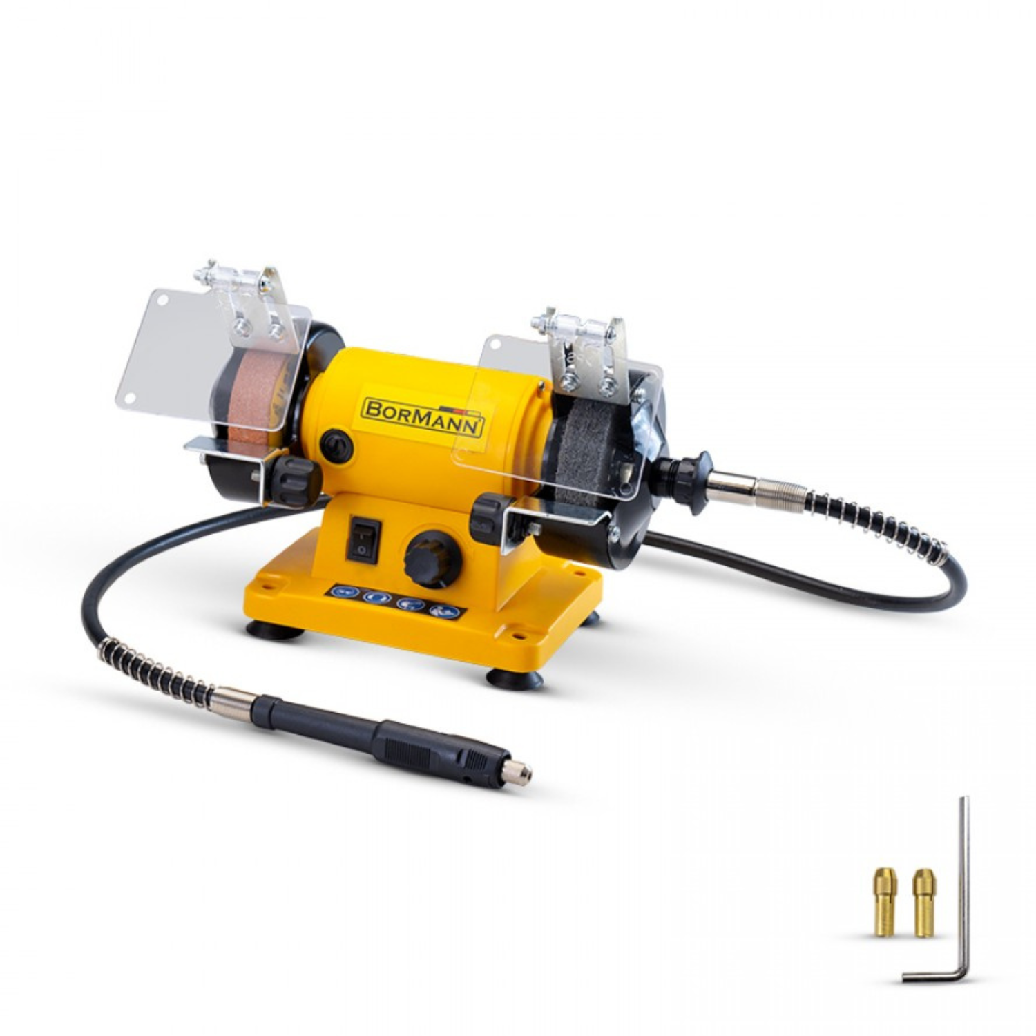 Bormann Mini Smerigliatrice da Banco con Albero Flessibile 120W - Cod. BDT1200