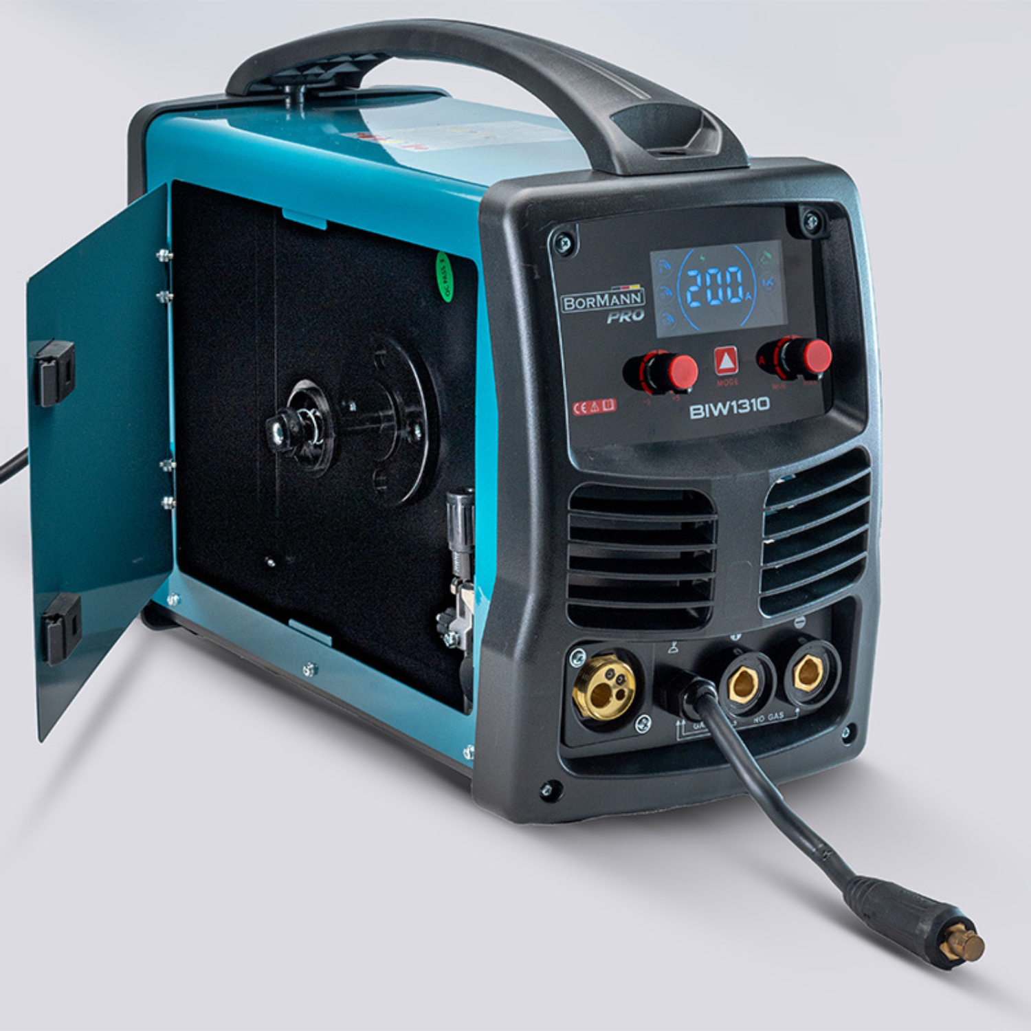 BORMANN Pro Saldatrice MIG/MMA 200A, Gas/No Gas, 1/3/5Kg (0,6-1mm) - Cod. BIW1310 - immagine 2