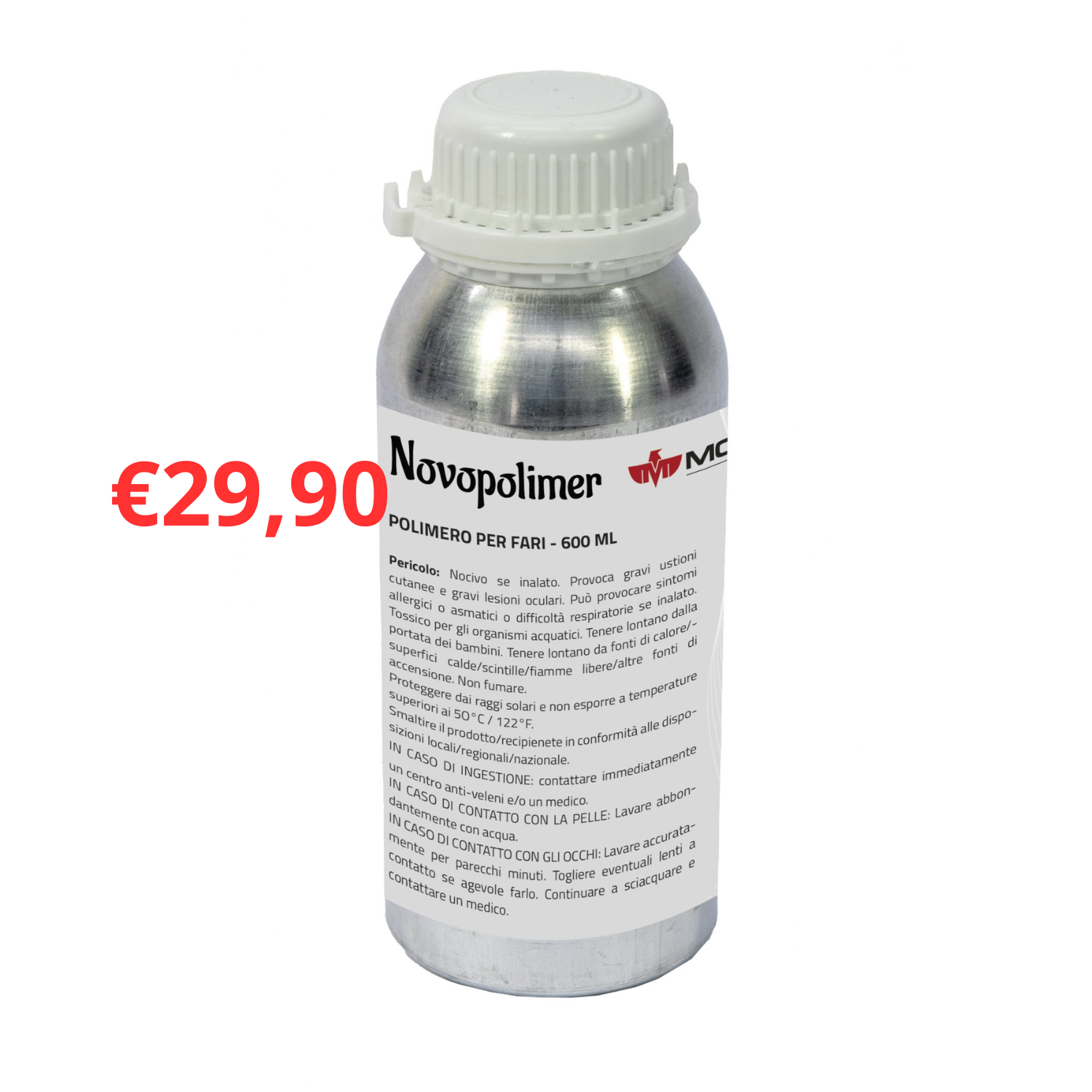 MONTENOVO Ricarica Polimero per Fari 600ml - Cod. DIN-600