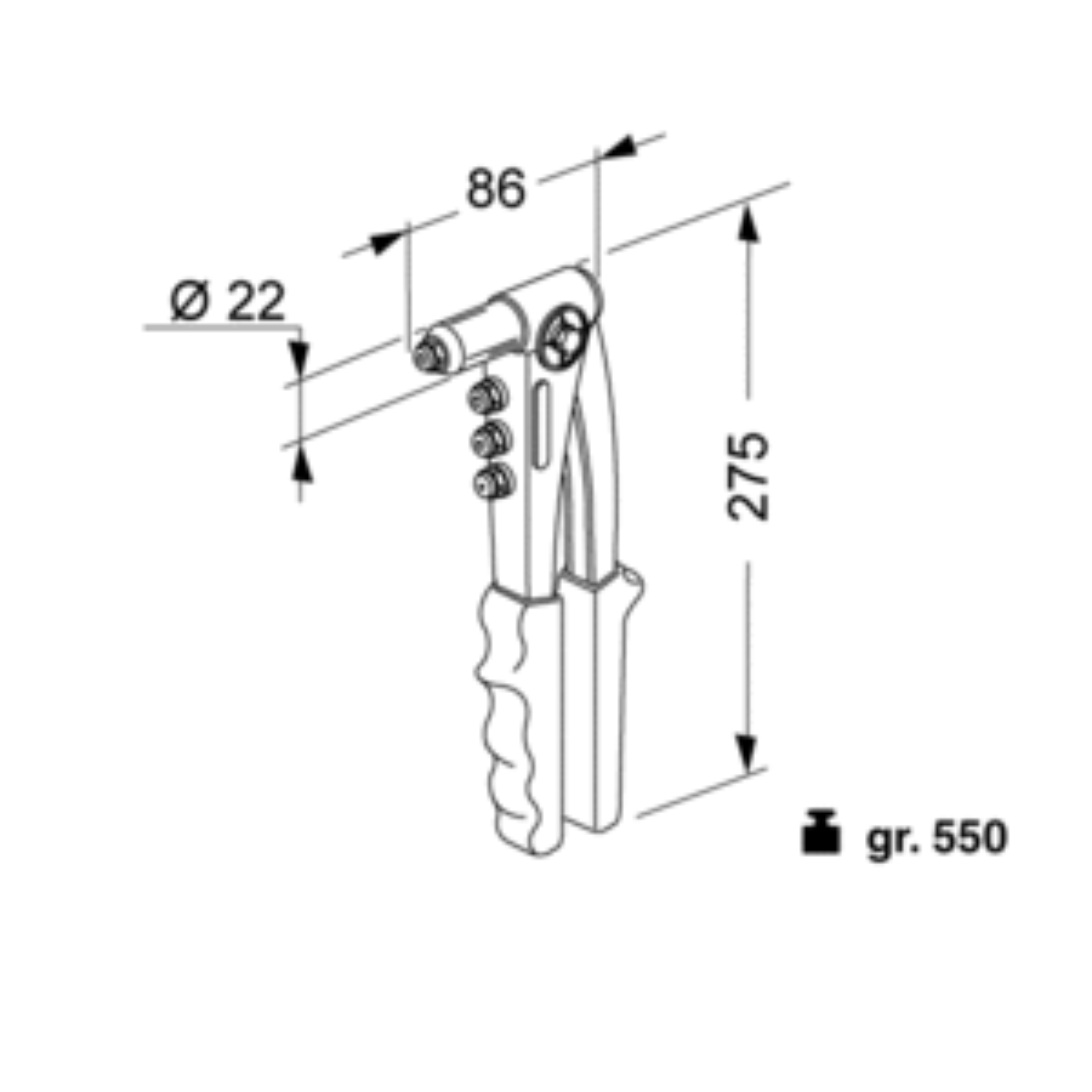 FAR K39 - Rivettatrice Manuale per Rivetti - Cod. 700039 - immagine 2